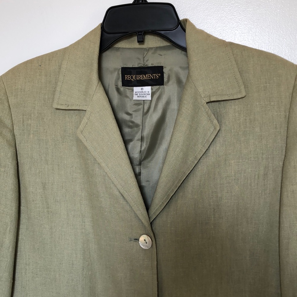 VTG Requirements Linen Blend Blazer size 8 - Picture 1 of 9